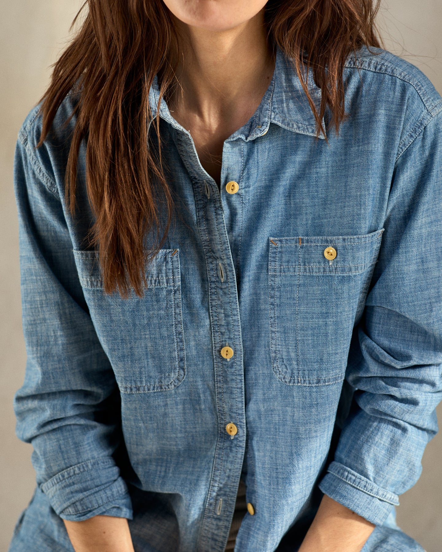 Women's Chambray Utility Shirt - Image 5